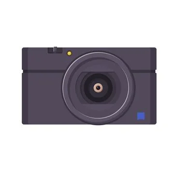 Camera Flat Illustration. Clean and Shiny Icon Design Elements with Shadow .. Stock Illustration