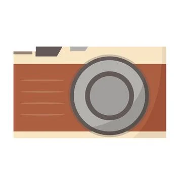 Camera in flat style isolated on white background Stock Illustration