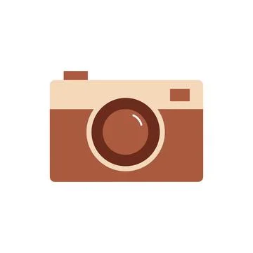 Camera flat vector illustration isolated on white background Stock Illustration