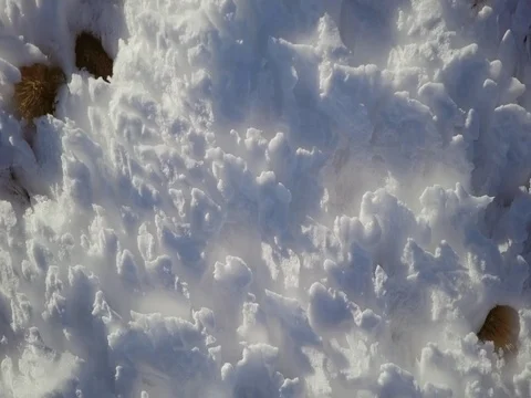 Camera flies up and away from snow in northern Chile Stock Footage 83294555