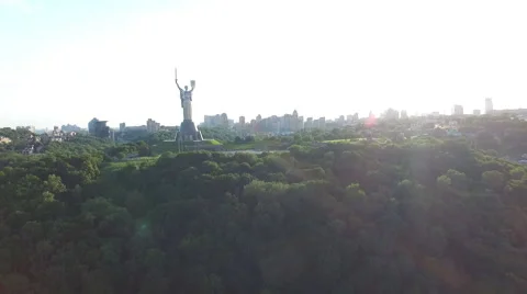 The Camera Flies Around the Monument of World War ii Stock Footage 64481851