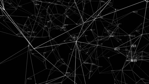 The camera flies off a digital cloud. Stock Footage 103558358