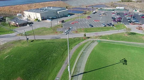 The Camera Flies to an Osprey Nest Stock Footage 49041029