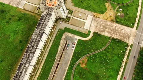 The camera flies over the area Stock Footage 71362523