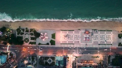 Camera flies over the roofs of Nha Trang overlooking the road Video stock 123425564