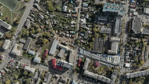 The camera flies over the working quarters. Timelapse. Stock Footage 96343935