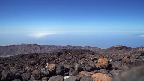 The camera flies past the rocks Stock Footage 71517128