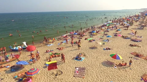 The Camera Flies to the Seaside Resort. Stock Footage 66275183