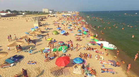 The Camera Flies to the Seaside Resort. Stock Footage 66275225