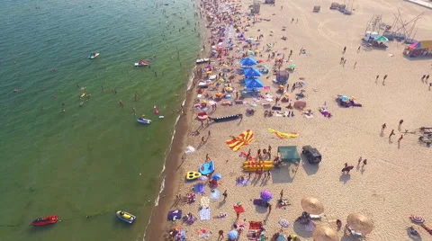 The Camera Flies to the Seaside Resort. Stock Footage 66275409