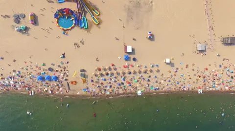 The Camera Flies to the Seaside Resort. Stock Footage 66275617