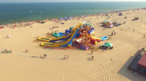 The Camera Flies to the Seaside Resort. Stock Footage 66275886