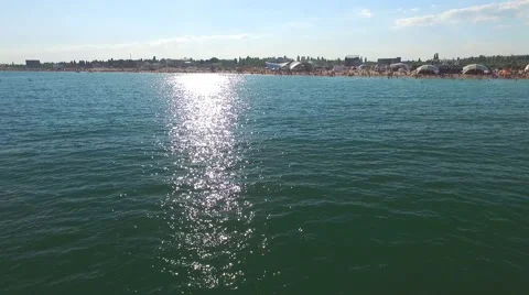 The Camera Flies to the Seaside Resort. Stock Footage 66301655