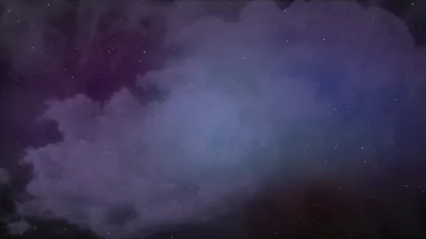 The camera flies through colorful clouds in space Stock Footage 245375044