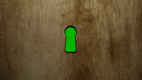 The camera flies through the keyhole - video transition Stock Footage 246787475