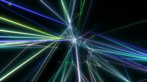 The camera flies through neon tubes. Stock Footage 123671103