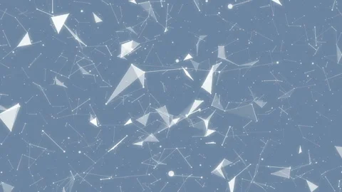 The camera flies through the static elements. White glowing particles on a blue Stock Footage 96907307