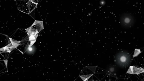 The camera flies through two structures. Flickering space. Depth of field Stock Footage 96147816