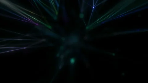 The camera flies in a tunnel with luminous rays. Stock Footage 123671661