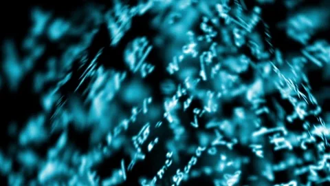 Camera flight in blue color formula world seamless loop Stock Footage 79871933