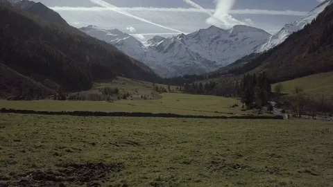 Camera flight in the mountains area Alps Tirol - Aerial Stock Footage 83831337