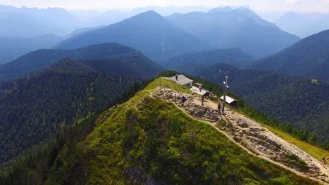 Camera flight over alpine landscape in Bavaria. Stock Footage 79715207