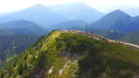 Camera flight over alpine landscape in Bavaria. Stock Footage 79717257