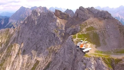 Camera flight over alpine landscape on Germany and Austria border. Stock Footage 79718401