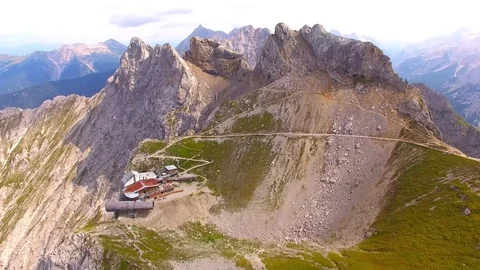 Camera flight over alpine landscape on Germany and Austria border. Stock Footage 79718579