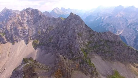 Camera flight over alpine landscape on Germany and Austria border. Stock Footage 79721967