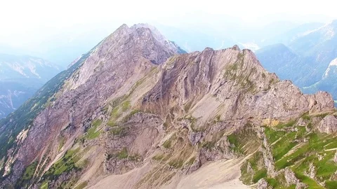Camera flight over alpine landscape on Germany and Austria border. Stock Footage 79723321