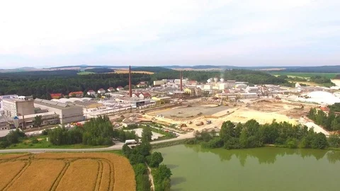 Camera flight over construction site. Stock Footage 72036291
