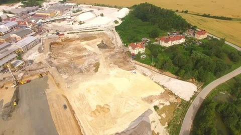 Camera flight over construction site. Stock-Footage 72037127
