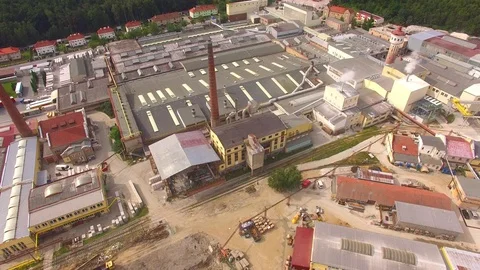 Camera flight over construction site. 库存影片 72037621