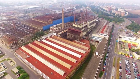 Camera flight over industrial area. Stock-Footage 71963648