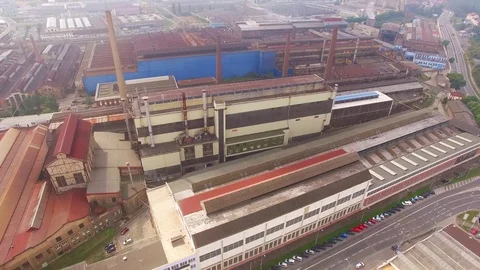Camera flight over industrial area. Stock Footage 71964038