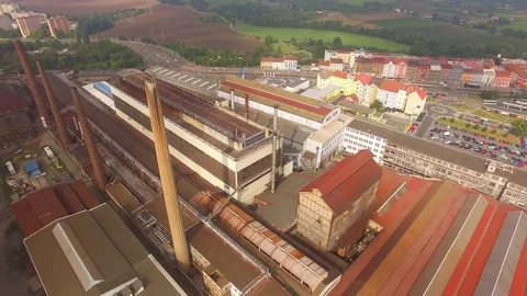 Camera flight over industrial area. Stock Footage 71964730