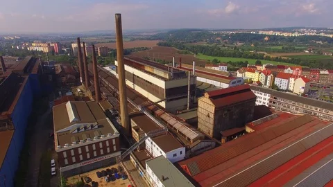 Camera flight over industrial area. 스톡 동영상 71965295