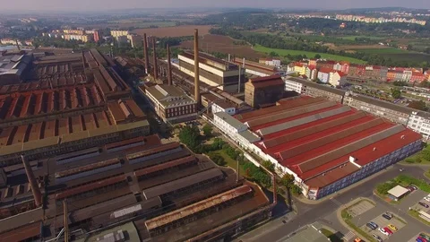 Camera flight over industrial area. Stock Footage 71966187