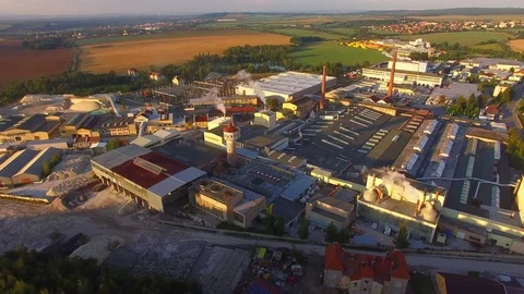 Camera flight over industrial area. Stock Footage 71968414