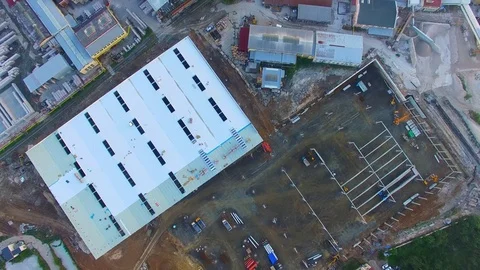 Camera flight over industrial area. Video stock 71968655