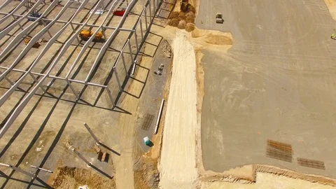 Camera flight over industrial area. Vídeo Stock 71982487