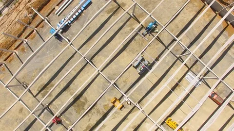 Camera flight over industrial area. Stock Footage 71983951
