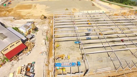 Camera flight over industrial area. Stock-Footage 71984594