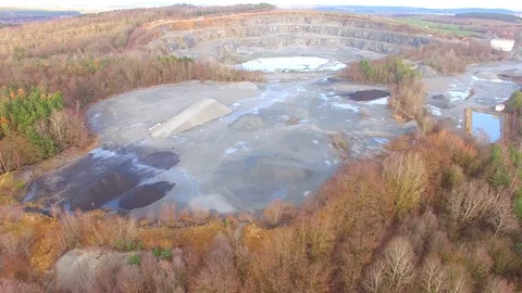 Camera flight over a open cast mine. Video stock 101072953
