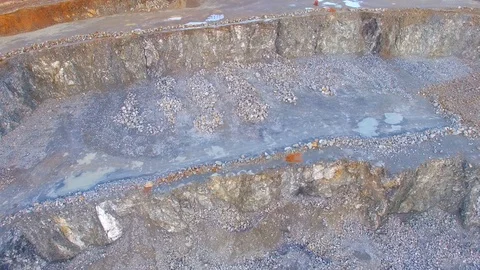 Camera flight over a open cast mine. Video stock 101074551