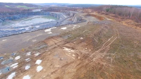 Camera flight over a open cast mine. Video stock 101075127