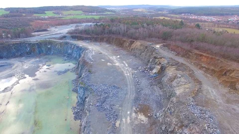 Camera flight over a open cast mine. Video stock 101075319