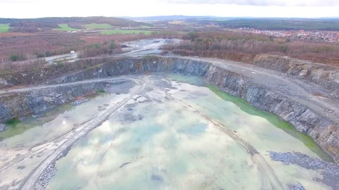 Camera flight over a open cast mine. Video stock 101075794