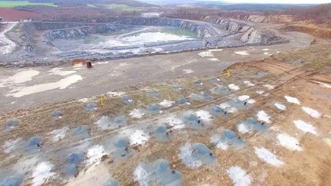 Camera flight over a open cast mine. Video stock 101076826